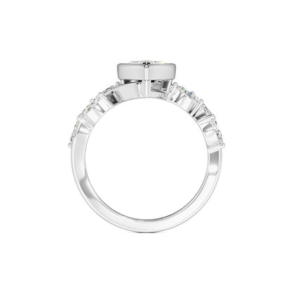 Addie Moissanite & Lab Grown Diamond Ring | White Gold | 4