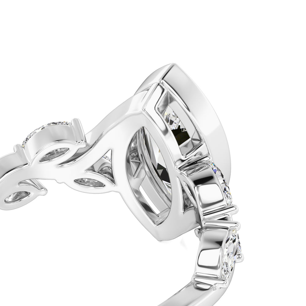 Addie Moissanite & Lab Grown Diamond Ring | White Gold | 2