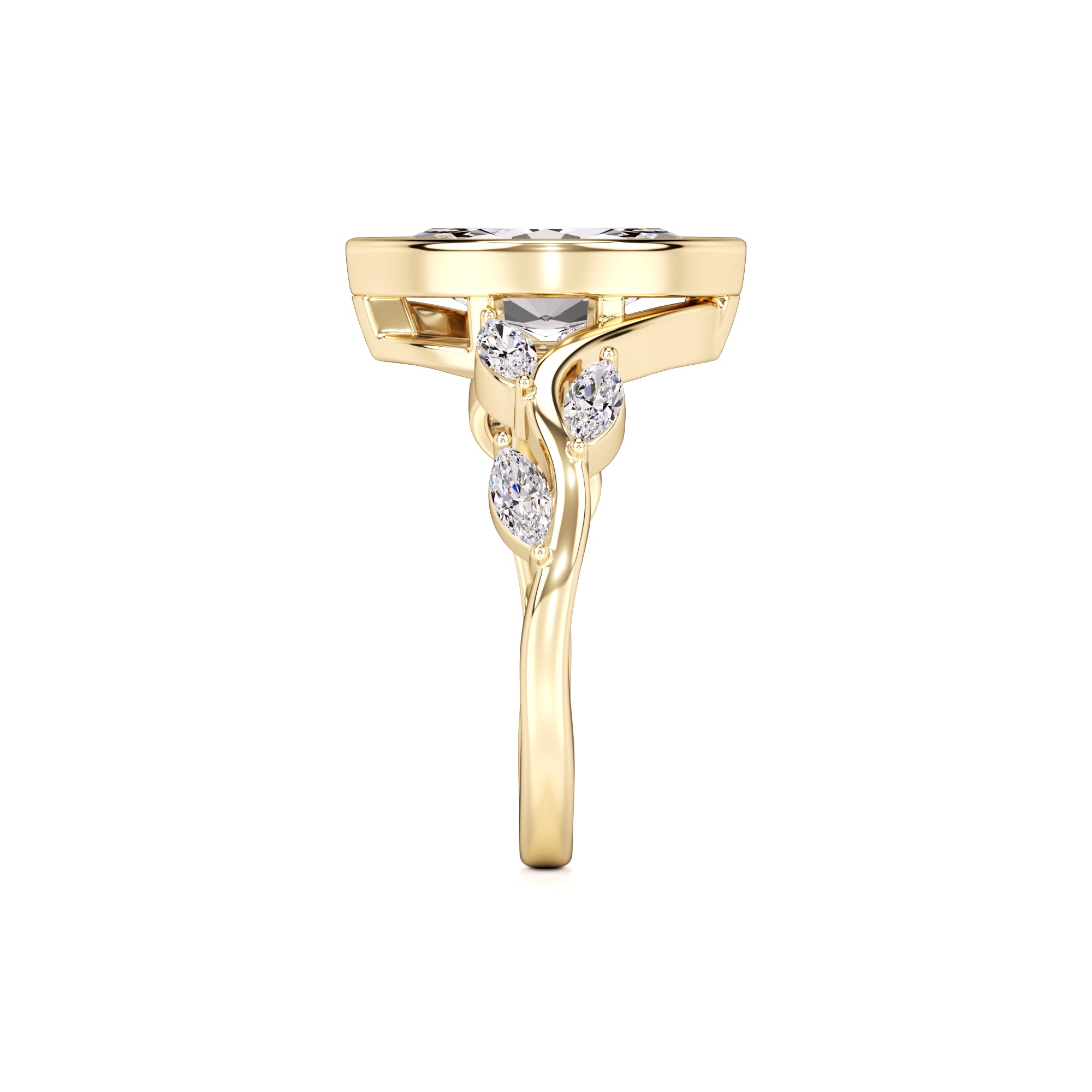 Addie Lab Grown Diamond Ring | Yellow Gold | 4