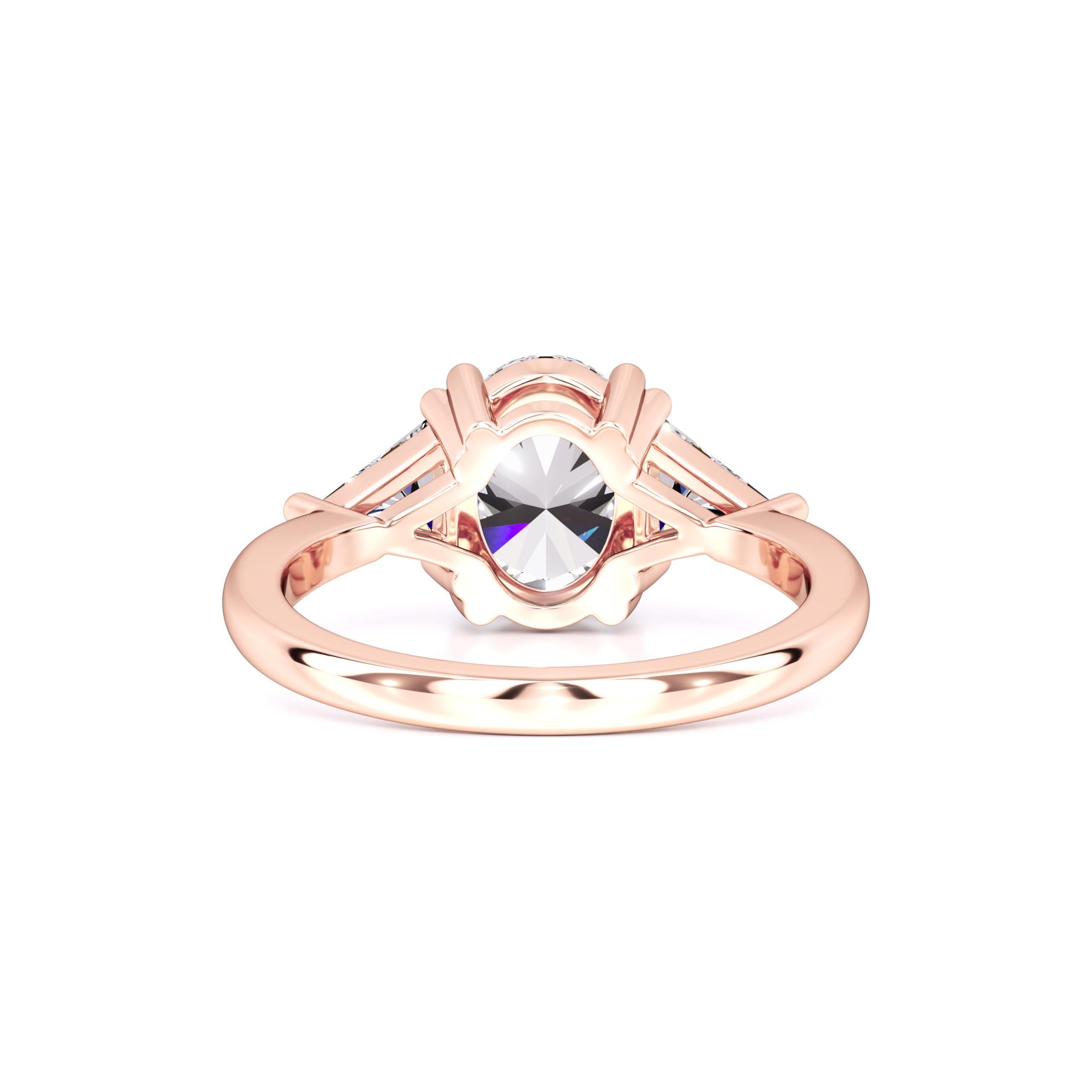 Haven Moissanite & Lab Grown Diamond Ring | Rose Gold | 3