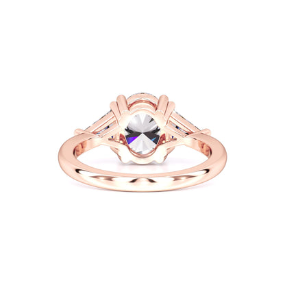 Haven Moissanite & Lab Grown Diamond Ring | Rose Gold | 3
