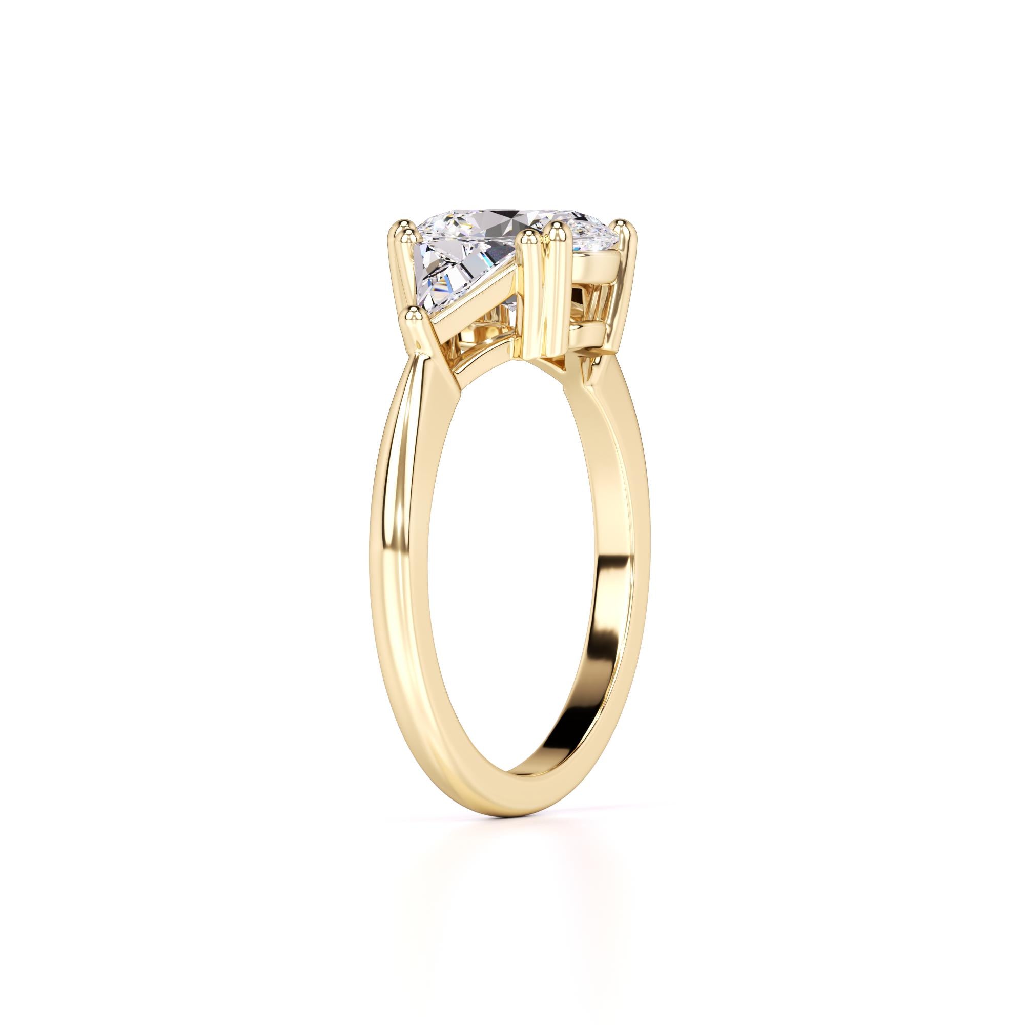 Haven Lab Grown Diamond Ring | Yellow Gold | 3