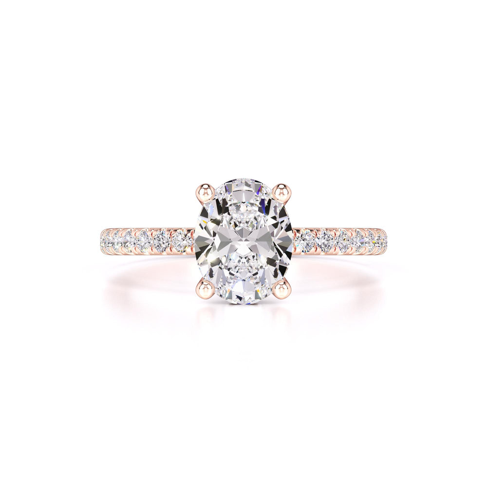 Skylar Moissanite & Lab Grown Diamond Ring | Rose Gold | 1