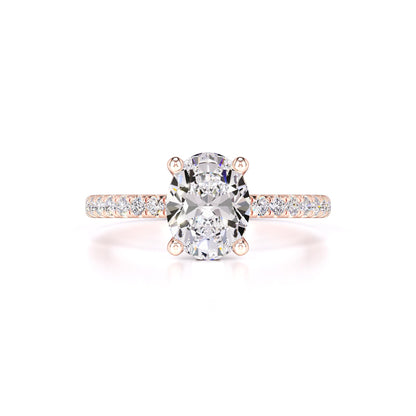 Skylar Moissanite & Lab Grown Diamond Ring | Rose Gold | 1