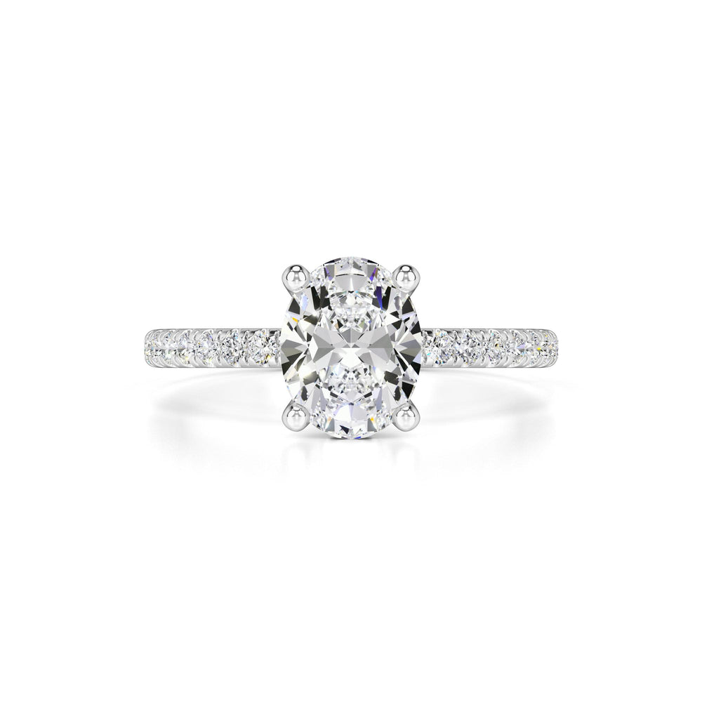 Skylar Moissanite & Lab Grown Diamond Ring | White Gold | 1