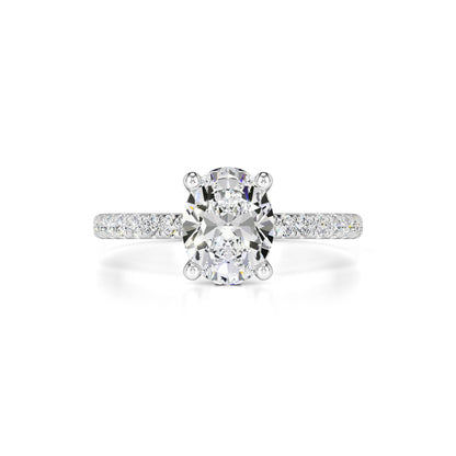 Skylar Moissanite & Lab Grown Diamond Ring | White Gold | 1