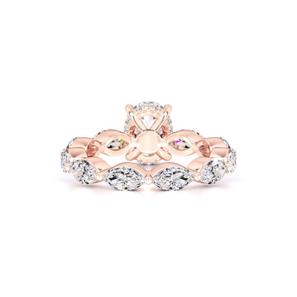 Katie Moissanite & Lab Grown Diamond Ring | Rose Gold | 3
