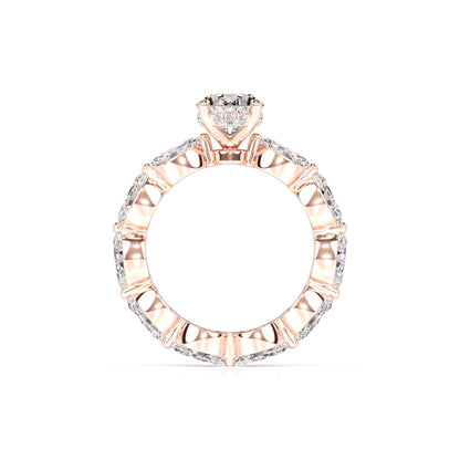 Katie Moissanite & Lab Grown Diamond Ring | Rose Gold | 4