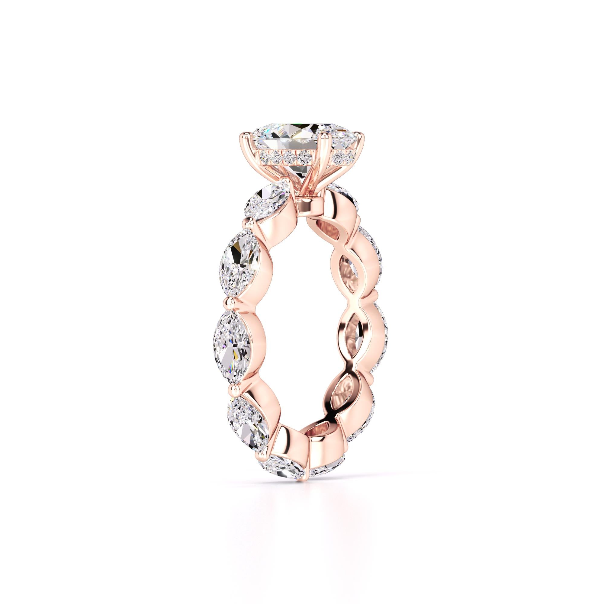 Katie Lab Grown Diamond Ring | Rose Gold | 3