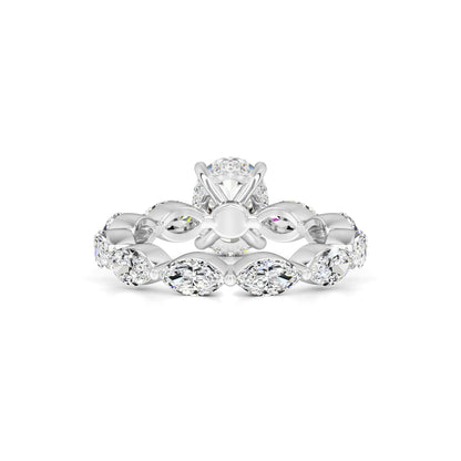 Katie Moissanite & Lab Grown Diamond Ring | White Gold | 3