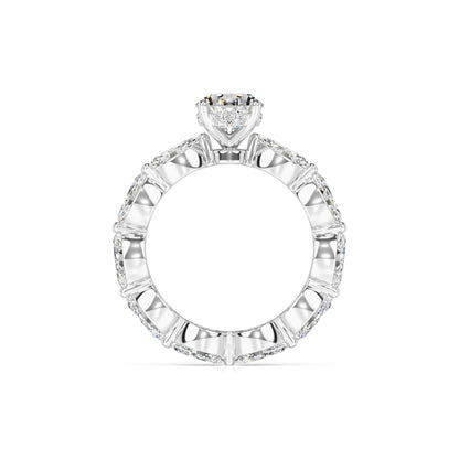 Katie Moissanite & Lab Grown Diamond Ring | White Gold | 4