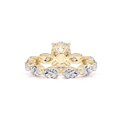Katie Moissanite & Lab Grown Diamond Ring | Yellow Gold | 3