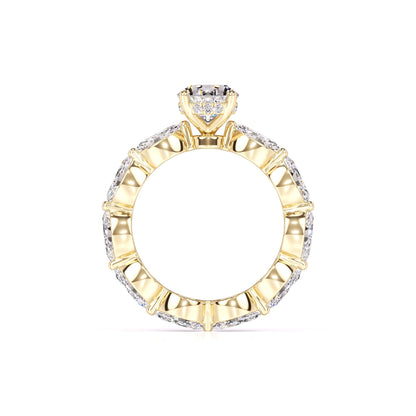 Katie Moissanite & Lab Grown Diamond Ring | Yellow Gold | 4