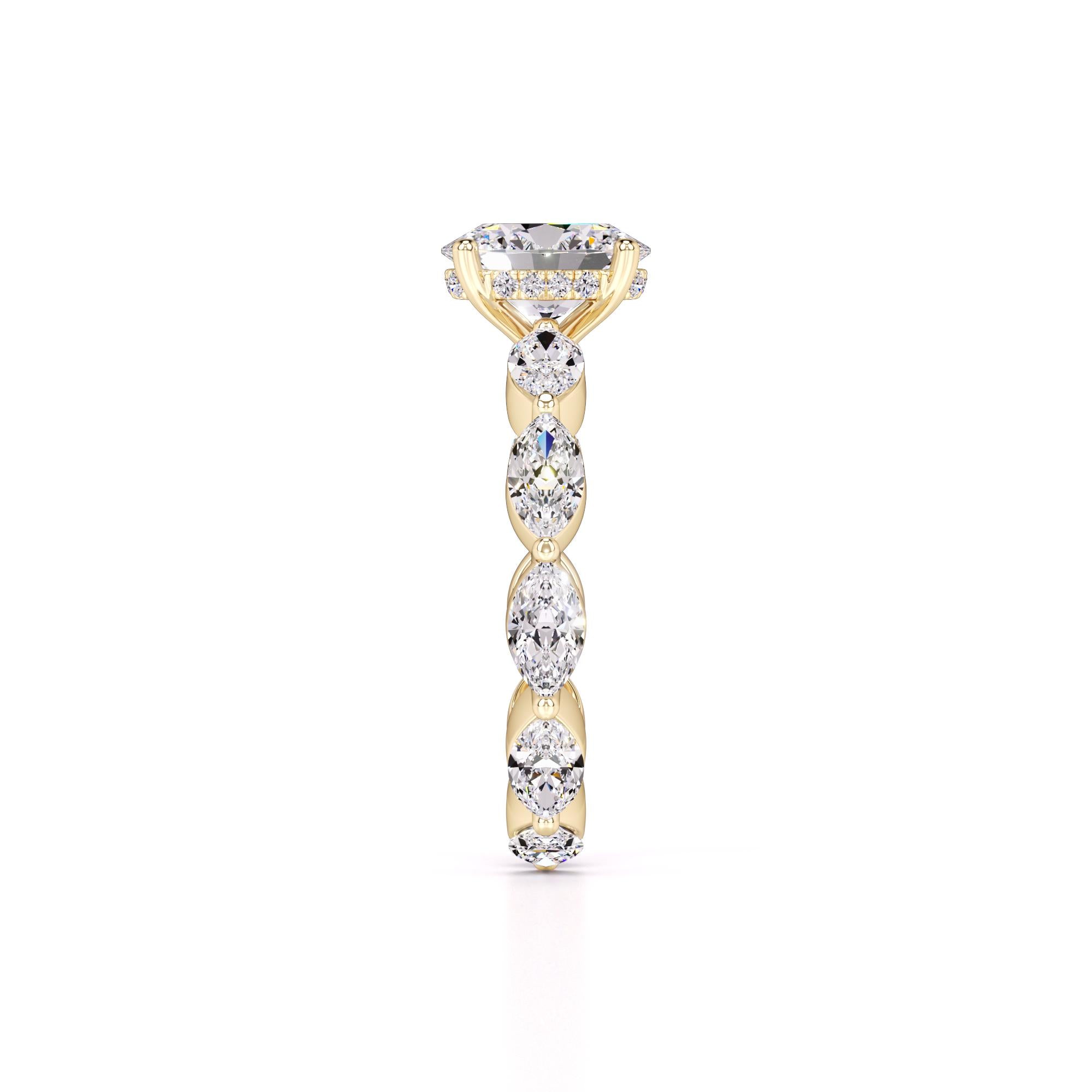 Katie Lab Grown Diamond Ring | Yellow Gold | 4