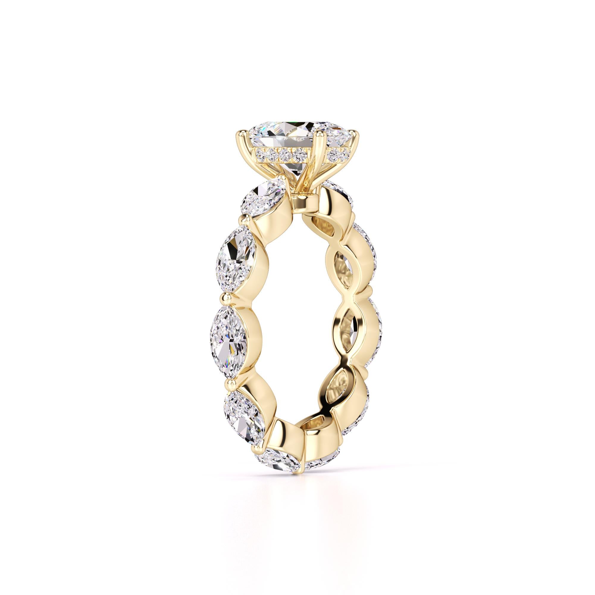 Katie Lab Grown Diamond Ring | Yellow Gold | 3