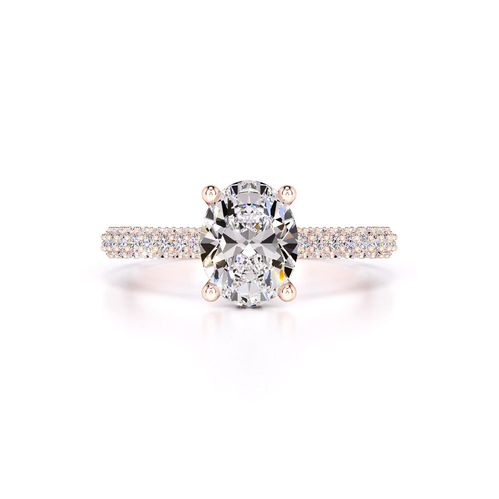 Jessica Moissanite & Lab Grown Diamond Ring | Rose Gold | 1
