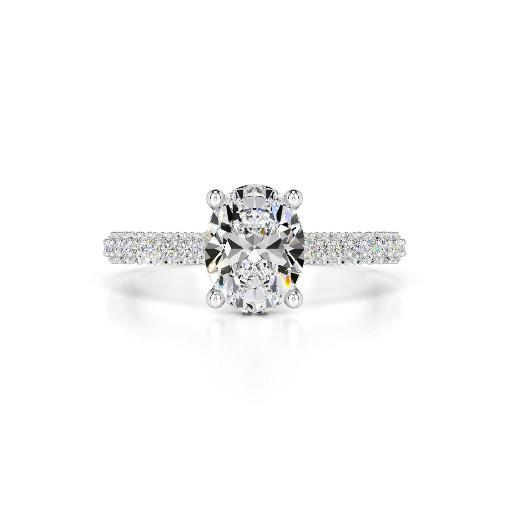 Jessica Moissanite & Lab Grown Diamond Ring | White Gold | 1