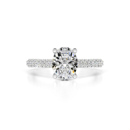 Jessica Moissanite & Lab Grown Diamond Ring | White Gold | 1