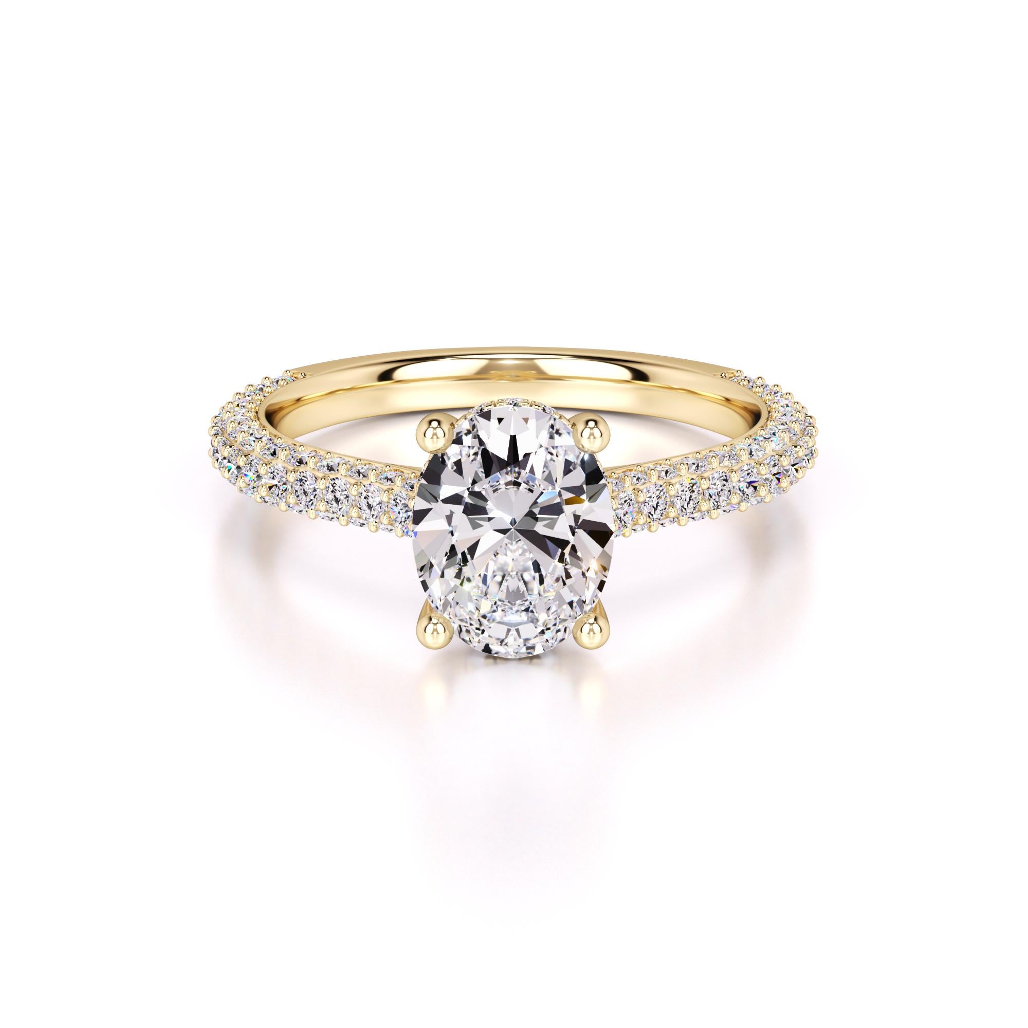 Jessica Lab Grown Diamond Ring | Yellow Gold | 1