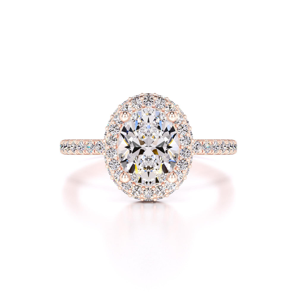 Gavin Moissanite & Lab Grown Diamond Ring | Rose Gold | 1