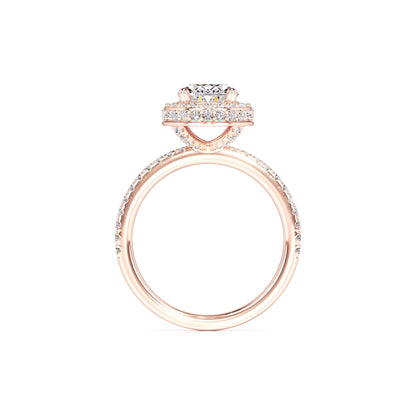 Gavin Moissanite & Lab Grown Diamond Ring | Rose Gold | 4