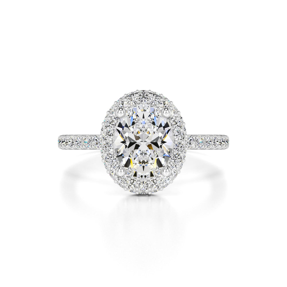 Gavin Moissanite & Lab Grown Diamond Ring | White Gold | 1