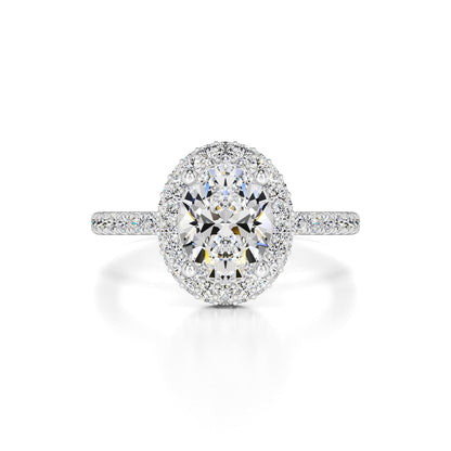 Gavin Moissanite & Lab Grown Diamond Ring | White Gold | 1