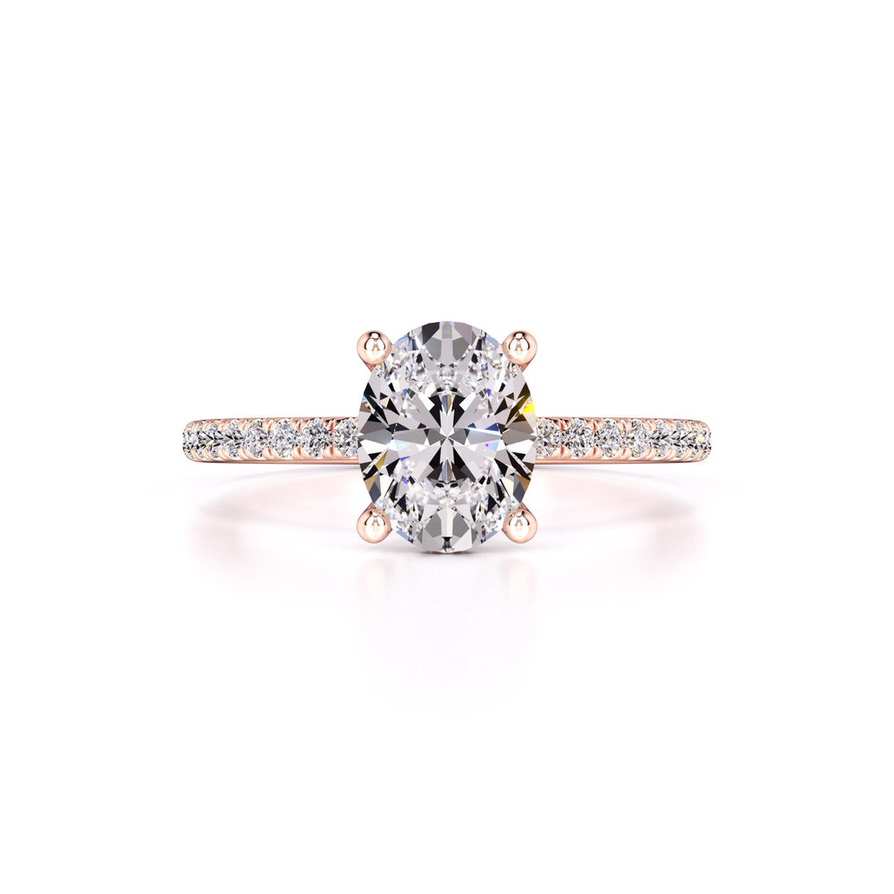 Rachel Moissanite & Lab Grown Diamond Ring | Rose Gold | 1