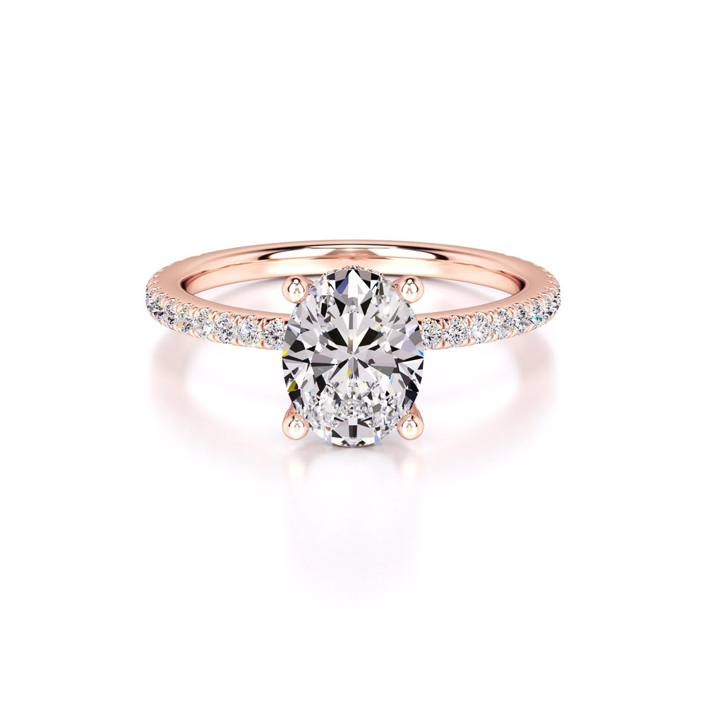 Rachel Lab Grown Diamond Ring | Rose Gold | 1