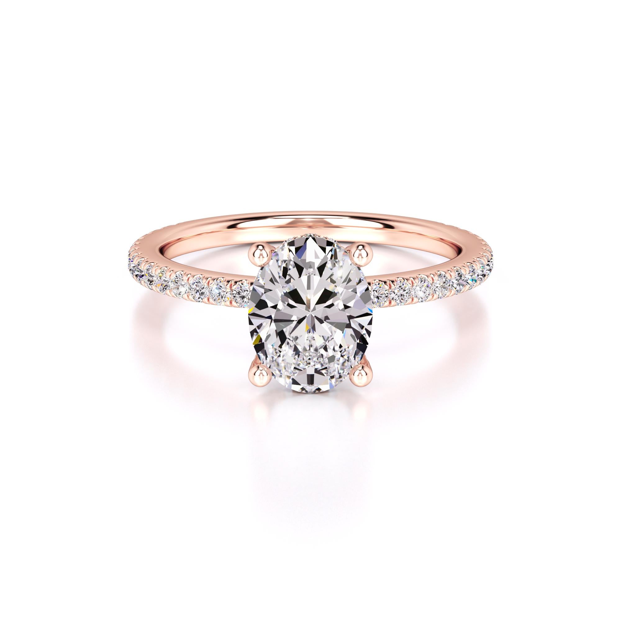 Rachel Lab Grown Diamond Ring | Rose Gold | 1