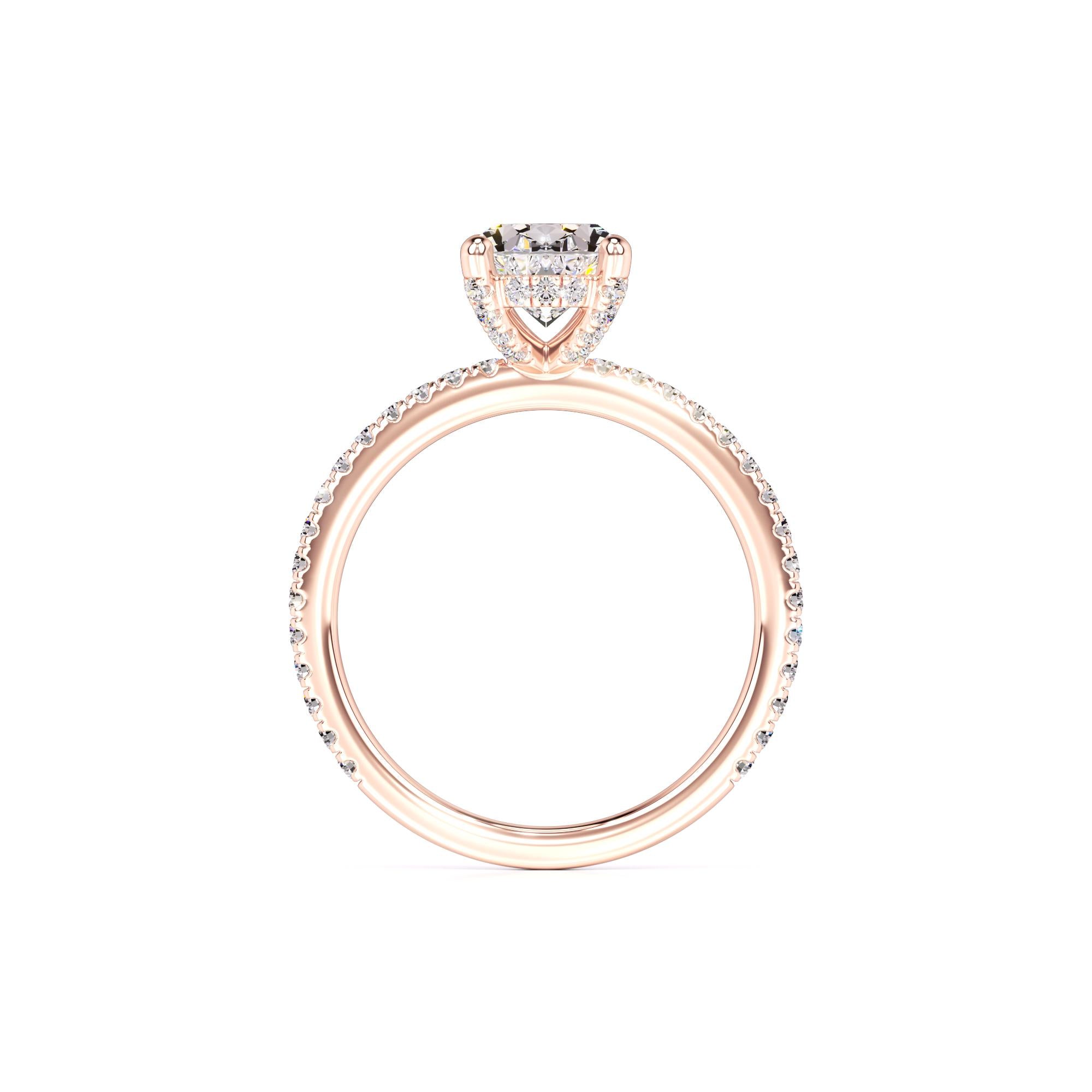 Rachel Moissanite & Lab Grown Diamond Ring | Rose Gold | 4