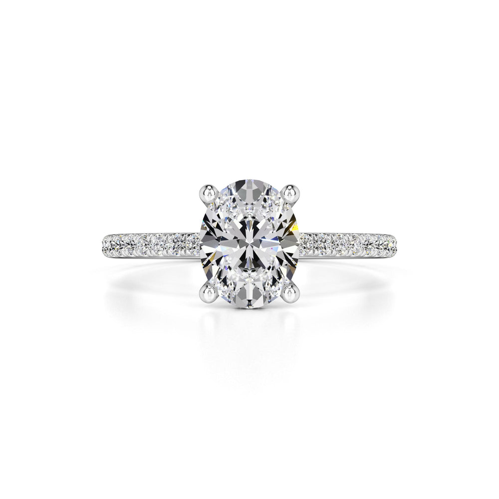 Rachel Moissanite & Lab Grown Diamond Ring | White Gold | 1