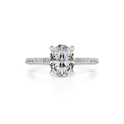 Rachel Moissanite & Lab Grown Diamond Ring | White Gold | 1