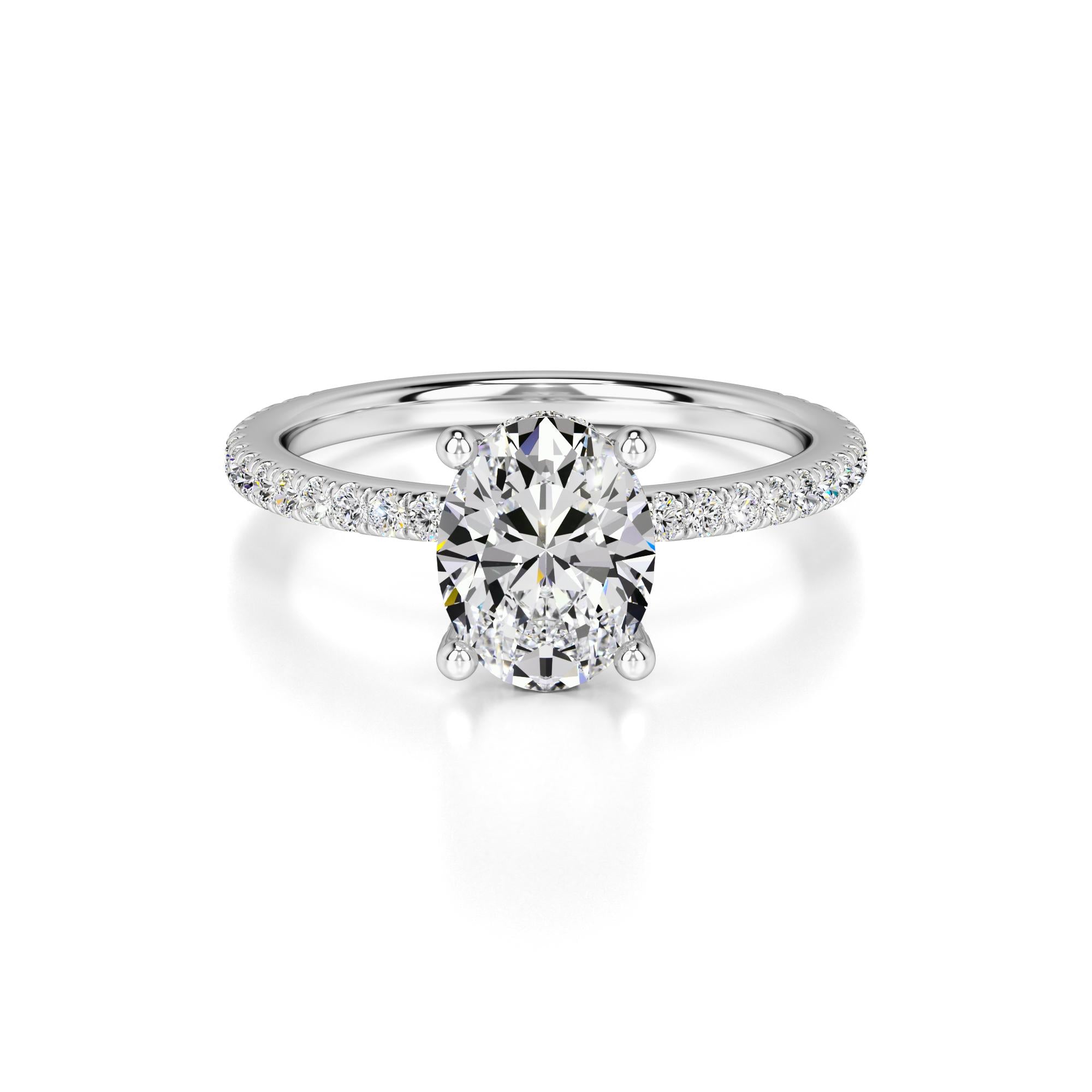 Rachel Lab Grown Diamond Ring | White Gold | 1