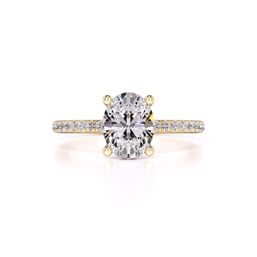 Rachel Moissanite & Lab Grown Diamond Ring | Yellow Gold | 1