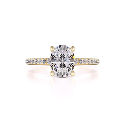 Rachel Moissanite & Lab Grown Diamond Ring | Yellow Gold | 1