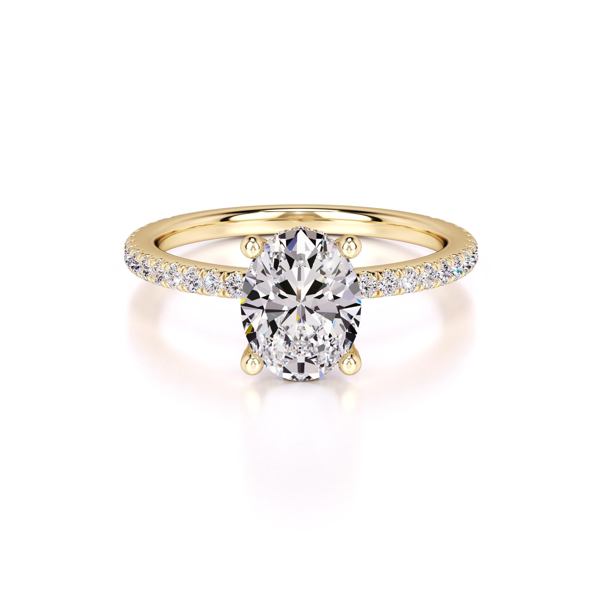 Rachel Lab Grown Diamond Ring | Yellow Gold | 1