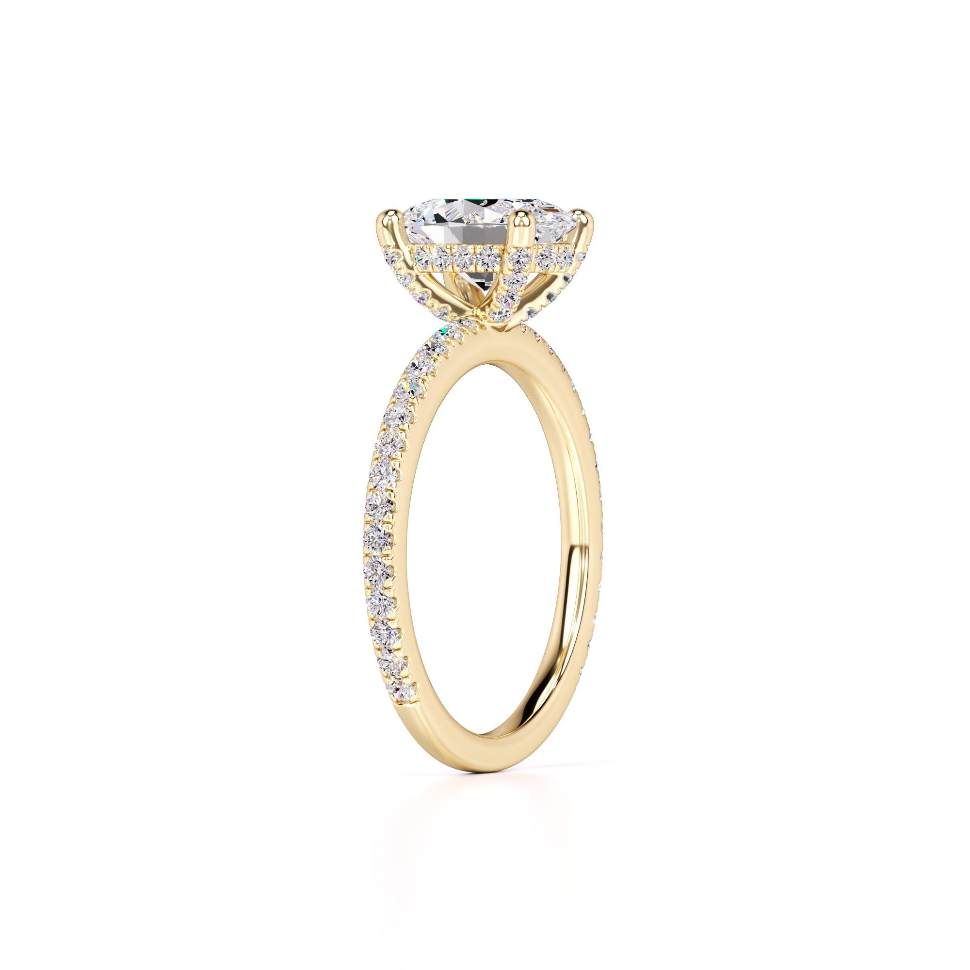 Rachel Lab Grown Diamond Ring | Yellow Gold | 3
