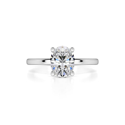 Lola Moissanite & Lab Grown Diamond Ring | White Gold | 1