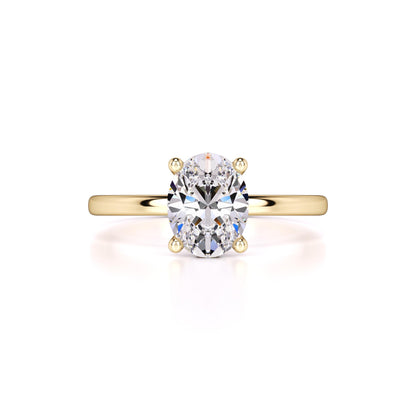 Lola Moissanite & Lab Grown Diamond Ring | Yellow Gold | 1
