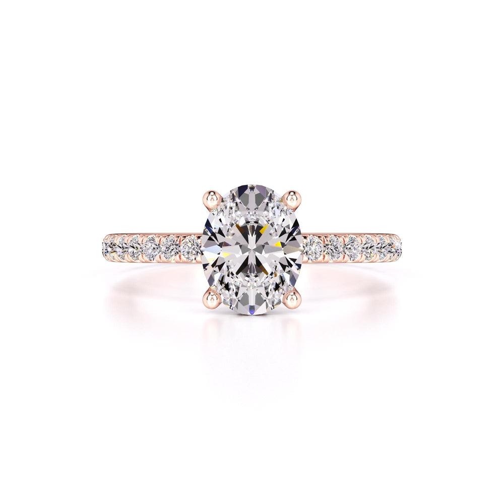 Mika Moissanite & Lab Grown Diamond Ring | Rose Gold | 1