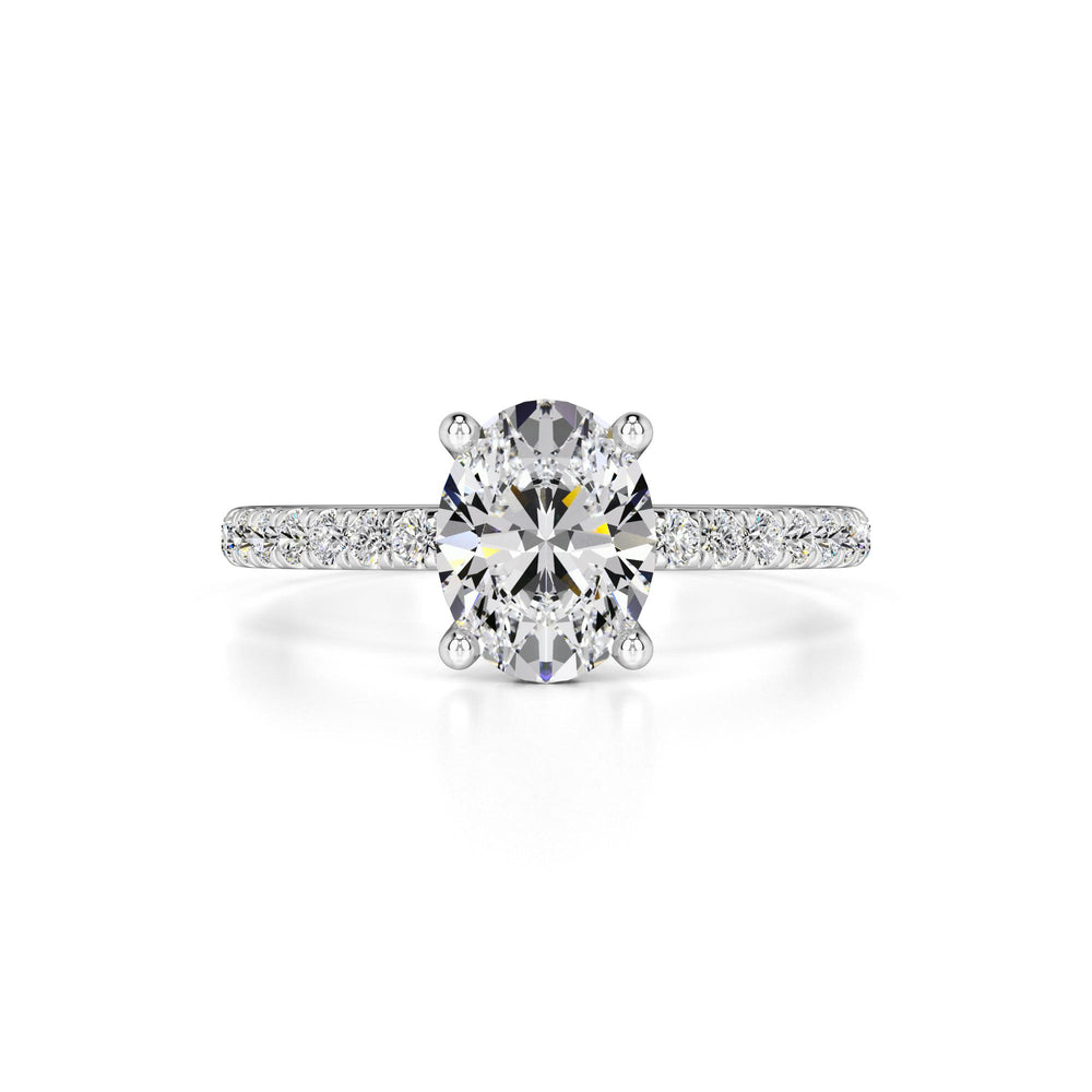 Mika Moissanite & Lab Grown Diamond Ring | White Gold | 1