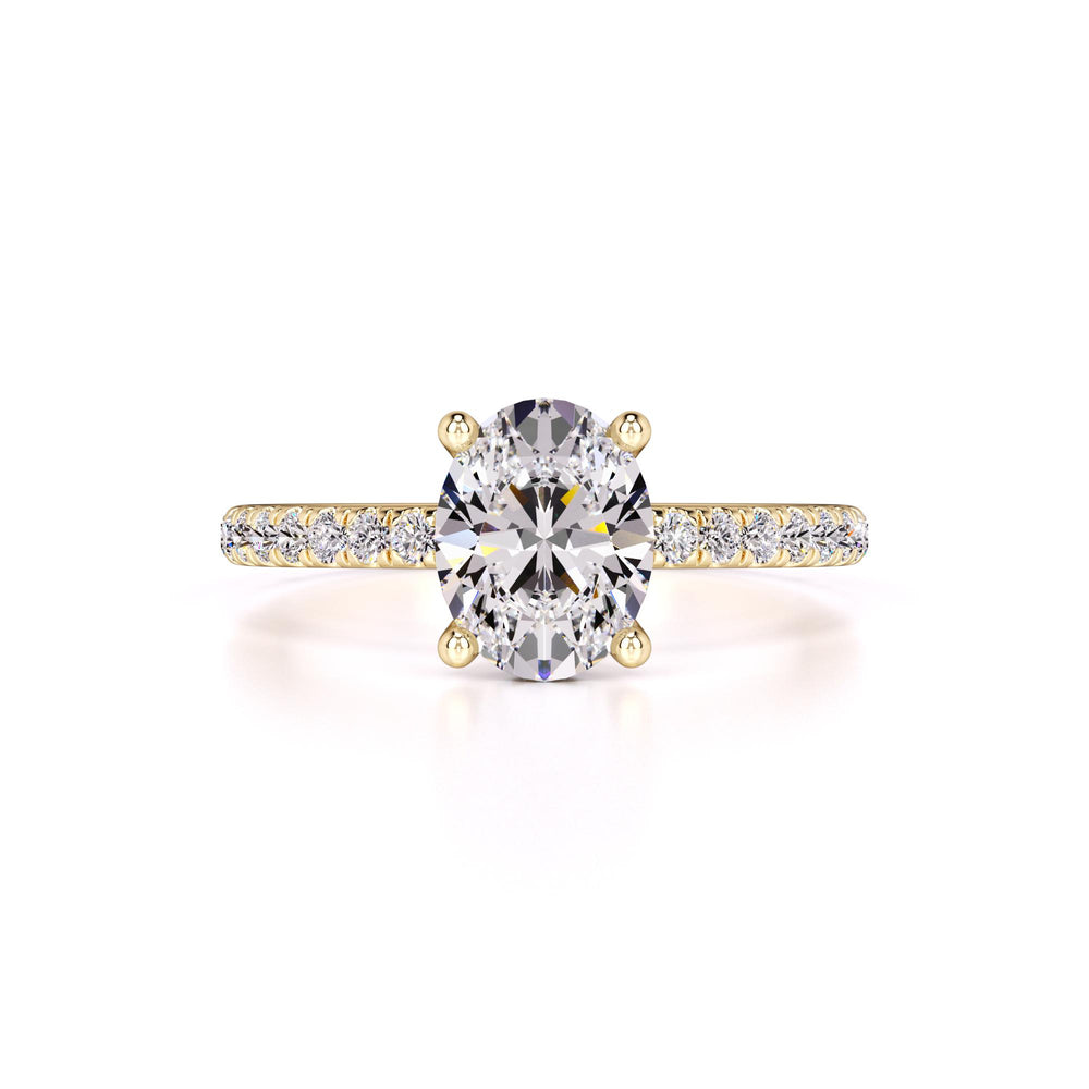 Mika Moissanite & Lab Grown Diamond Ring | Yellow Gold | 1