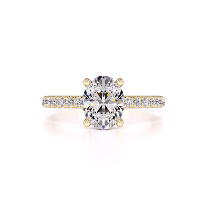 Mika Moissanite & Lab Grown Diamond Ring | Yellow Gold | 1