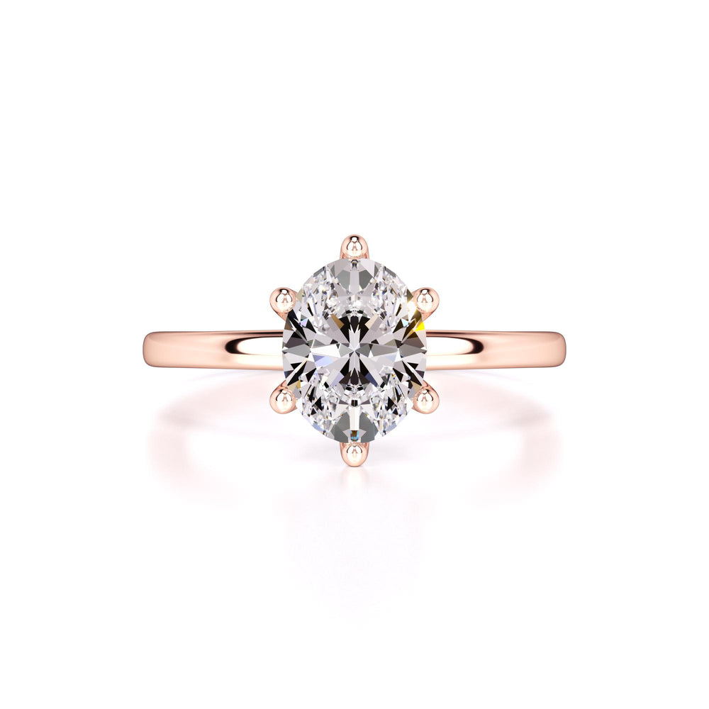 Ariana Moissanite & Lab Grown Diamond Ring | Rose Gold | 1