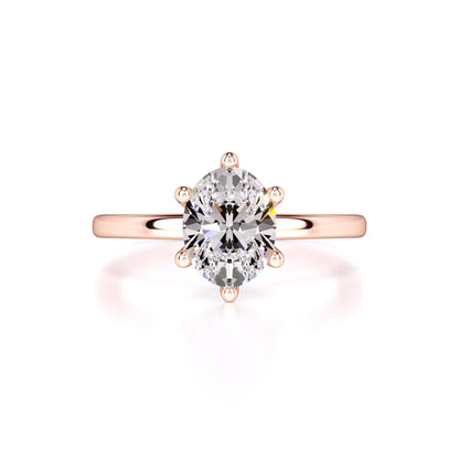 Ariana Moissanite & Lab Grown Diamond Ring | Rose Gold | 1