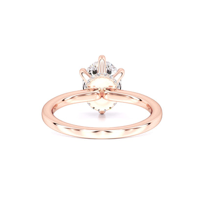 Ariana Moissanite & Lab Grown Diamond Ring | Rose Gold | 3