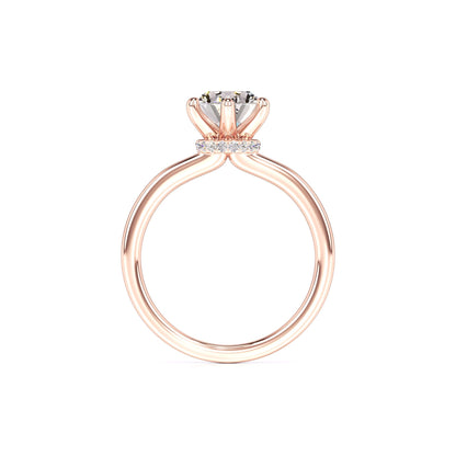 Ariana Moissanite & Lab Grown Diamond Ring | Rose Gold | 4