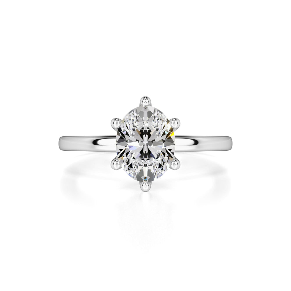 Ariana Moissanite & Lab Grown Diamond Ring | White Gold | 1