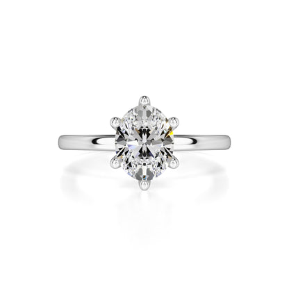 Ariana Moissanite & Lab Grown Diamond Ring | White Gold | 1